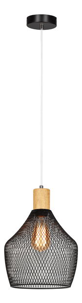 Visací lampa Karis (černá + přírodní)