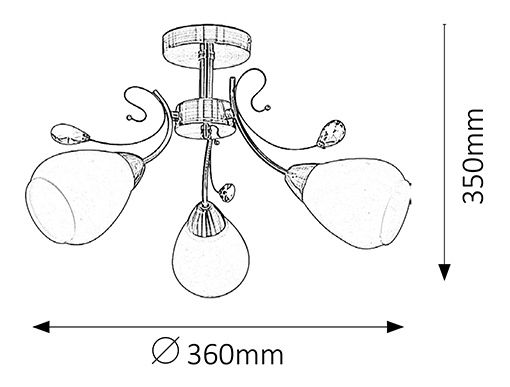Lustr Susan 7043 (bronzová + bílá)