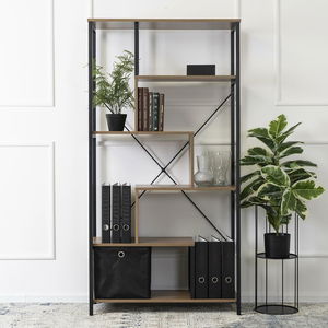 Regál Afloro (ořech + černá)