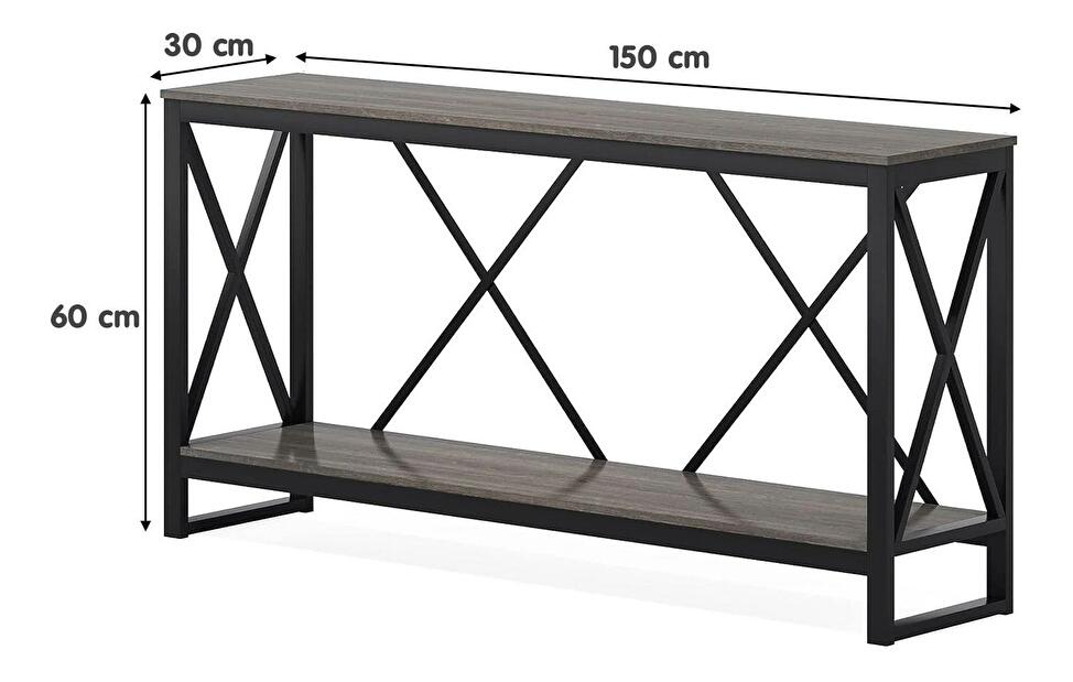 Konzolový stolek Martyr (antracit + černá)