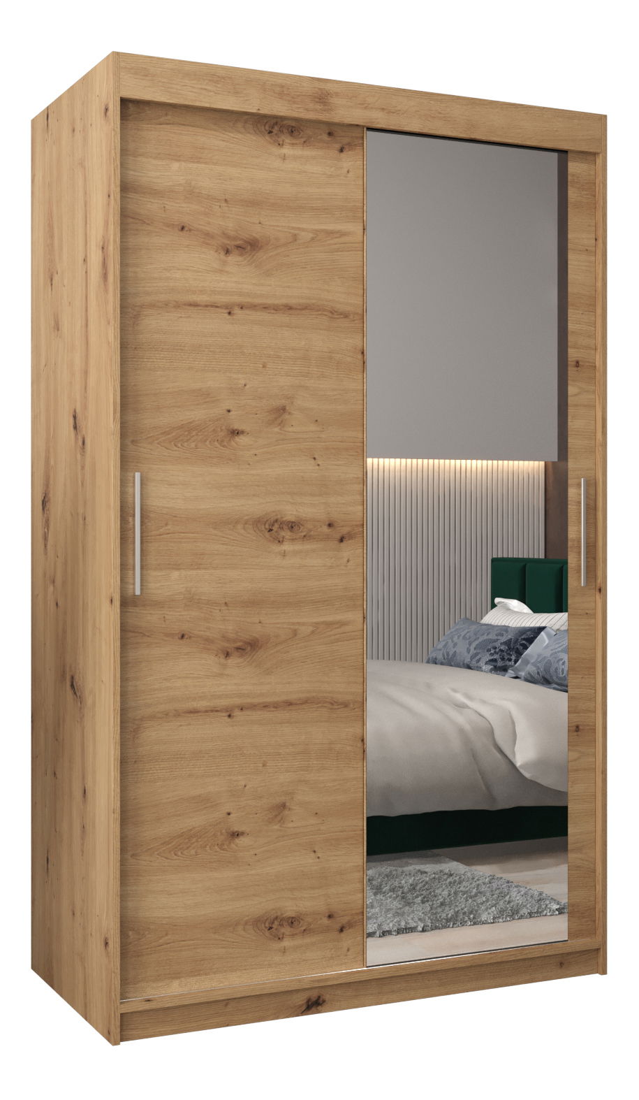 Šatní skříň 120 cm Toki 2 (Dub artisan + Dub artisan)