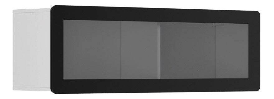 Vitrína na zeď BRW Possi Light SFW1WK/4/13 (bílá) (s osvětlením)