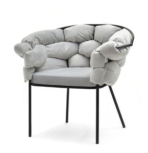 Relaxační křeslo Piplio (šedá + černá)