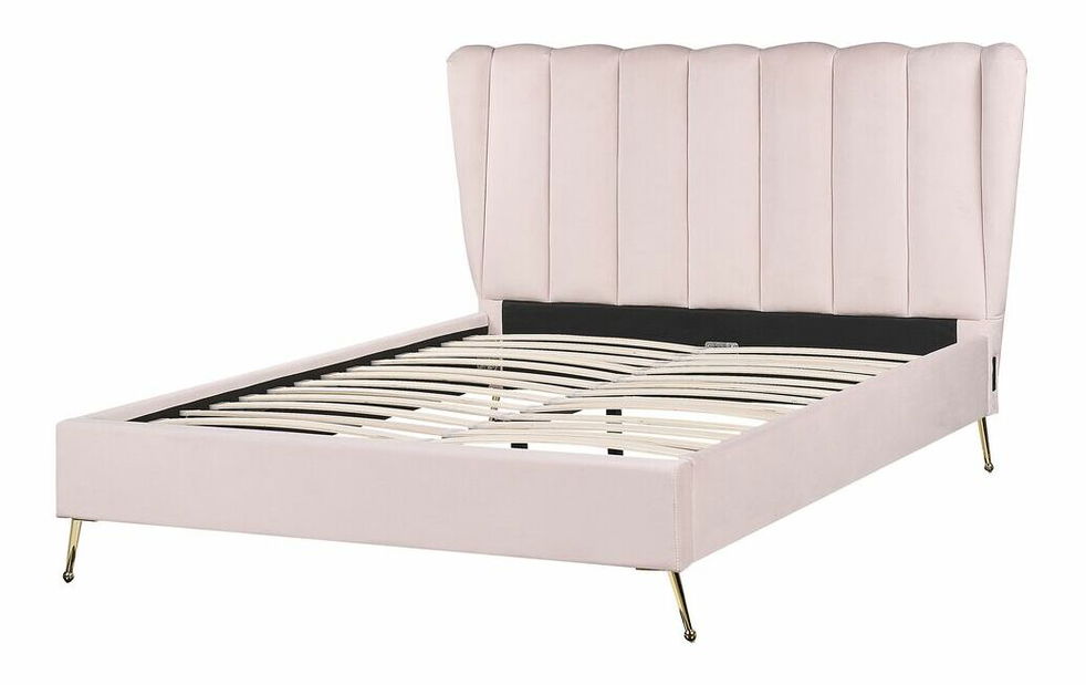 Manželská postel 140 cm Mirabell (růžová)