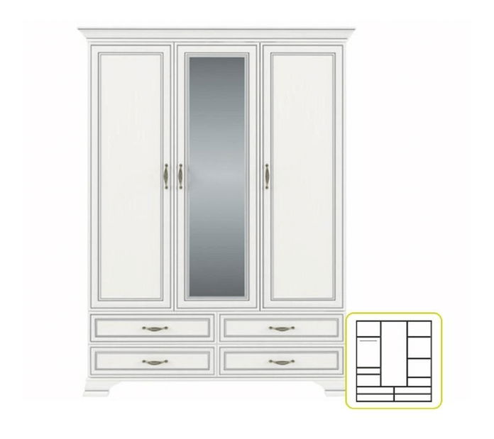 Šatní skříň Tanya Typ 01 3D4S
