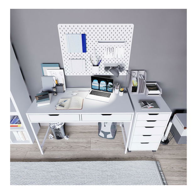 Psací stůl Durun Set (bílá)