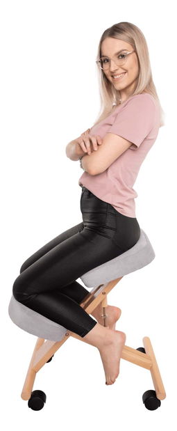 Ergonomická klekačka Florentina (sivohnědá taupe + buk)