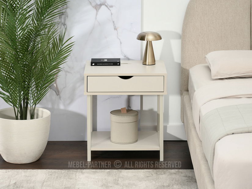 Noční stolek Entrevista (krémová)