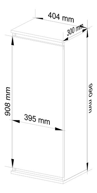 Závěsná skříňka Wren II (dub sonoma + wenge)