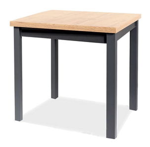 Jídelní stůl Alfred (dub + černá) (pro 4 osoby)