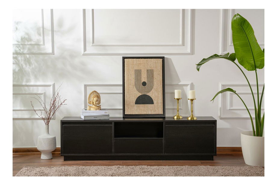 TV skříňka Vangarella (tmavé dřevo)