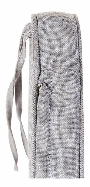 Zahradní lavička Sefu (tmavé dřevo + šedá) (s úl. prostorem))