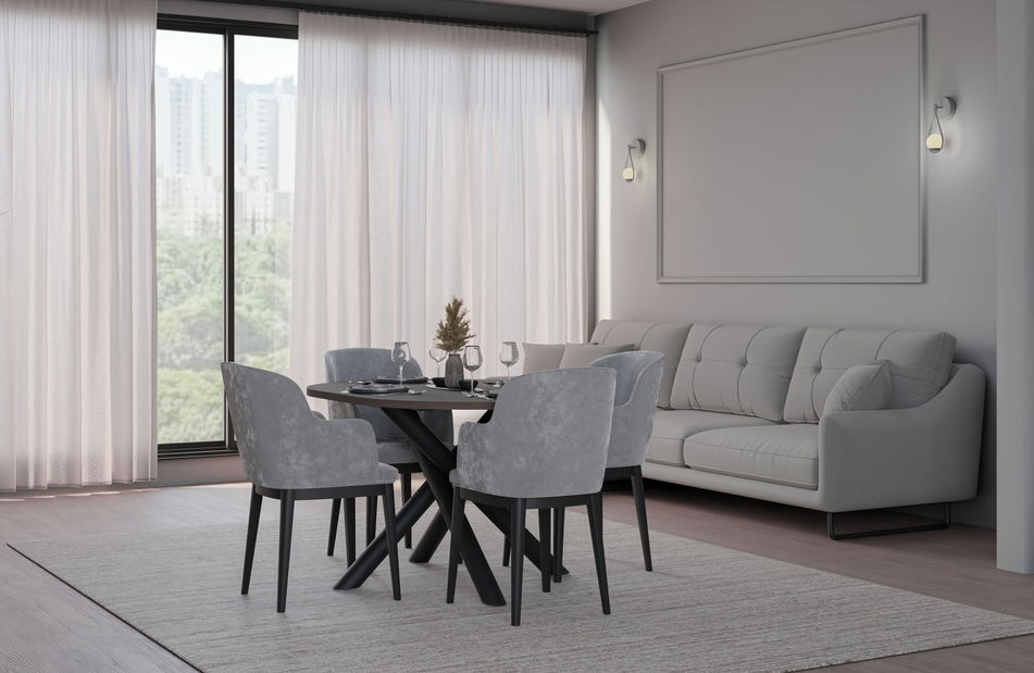 Oválný jídelní stůl Ossla (ořech)