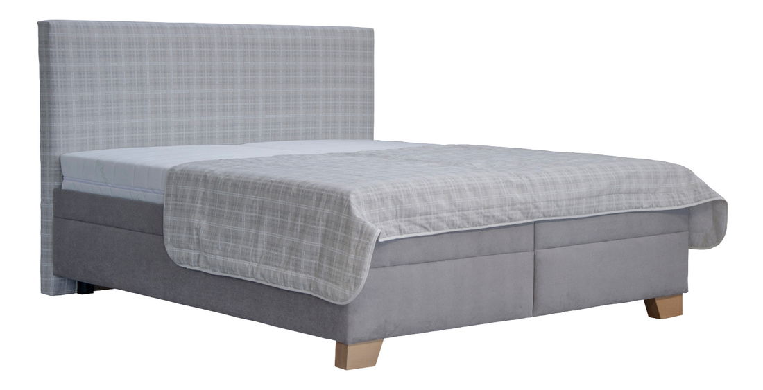 Manželská postel 180 cm Blanár Ella B (matná tmavě šedá) (s roštem a matrací Ivana Deluxe)