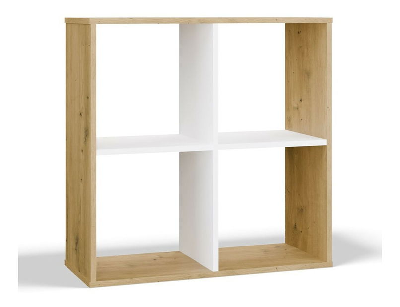 Regál Metros 2 (dub artisan + bílá)