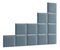Set 12 čalouněných panelů Quadra 200x160 cm (mentolová)
