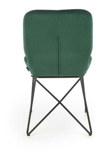 Jídelní židle Korsa (tmavě zelená + černá)