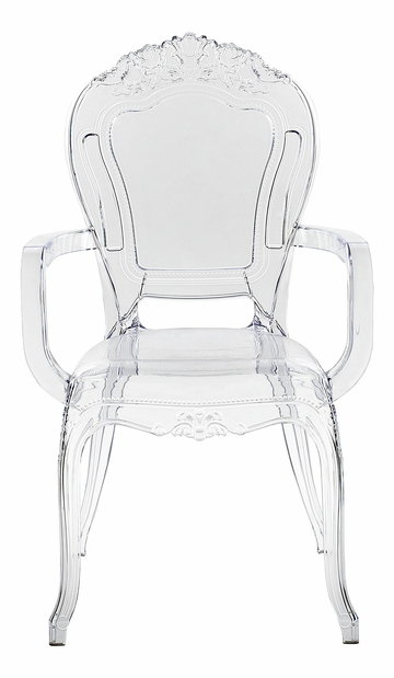 Set 2 ks. jídelních židlí VITTON II (průhledná) *výprodej