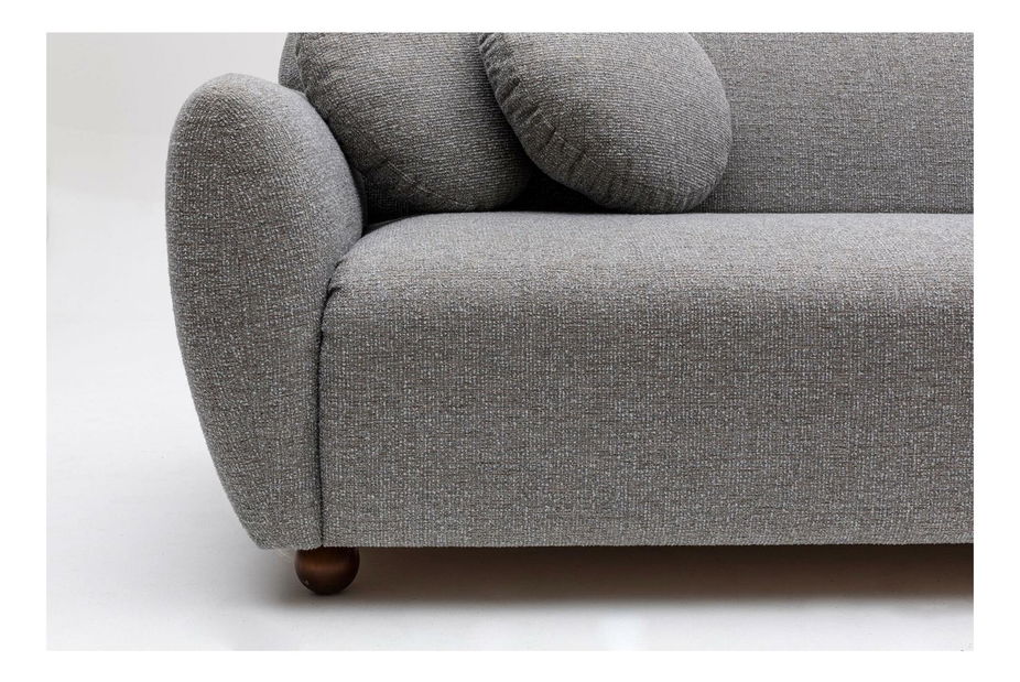 Rohová sedačka Edoletta 1 (P) (světle šedá)