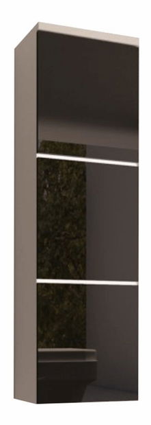 Koupelnová skříňka Maeve (bílá + černý extra vysoký lesk)