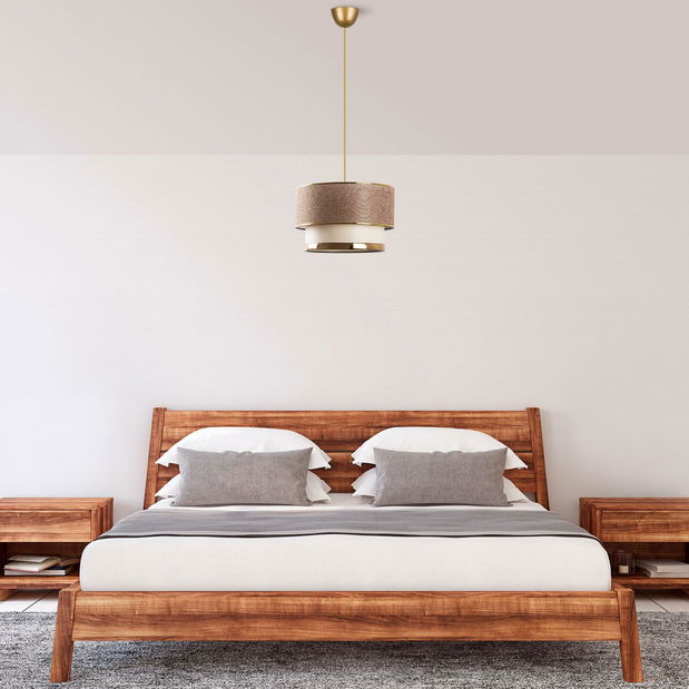 Stropní svítidlo Mesagrande 2 (béžová + zlatá)