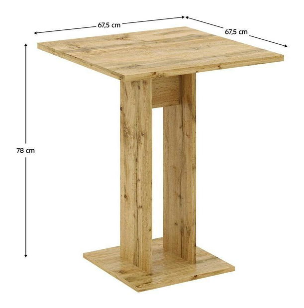 Jídelní stůl Evoreta (dub wotan) (pro 2 osoby)