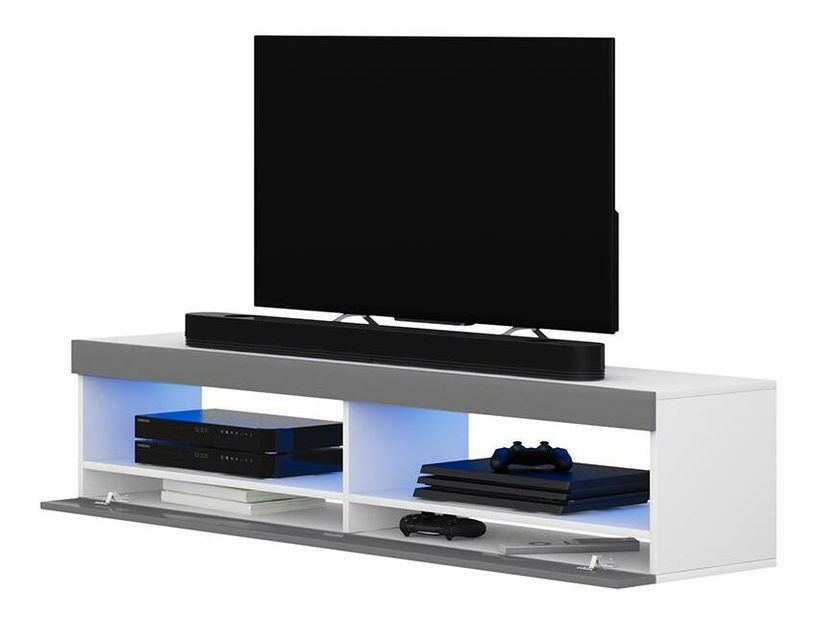 TV skříňka/stolek Violett 100 (s osvětlením) (bílá)