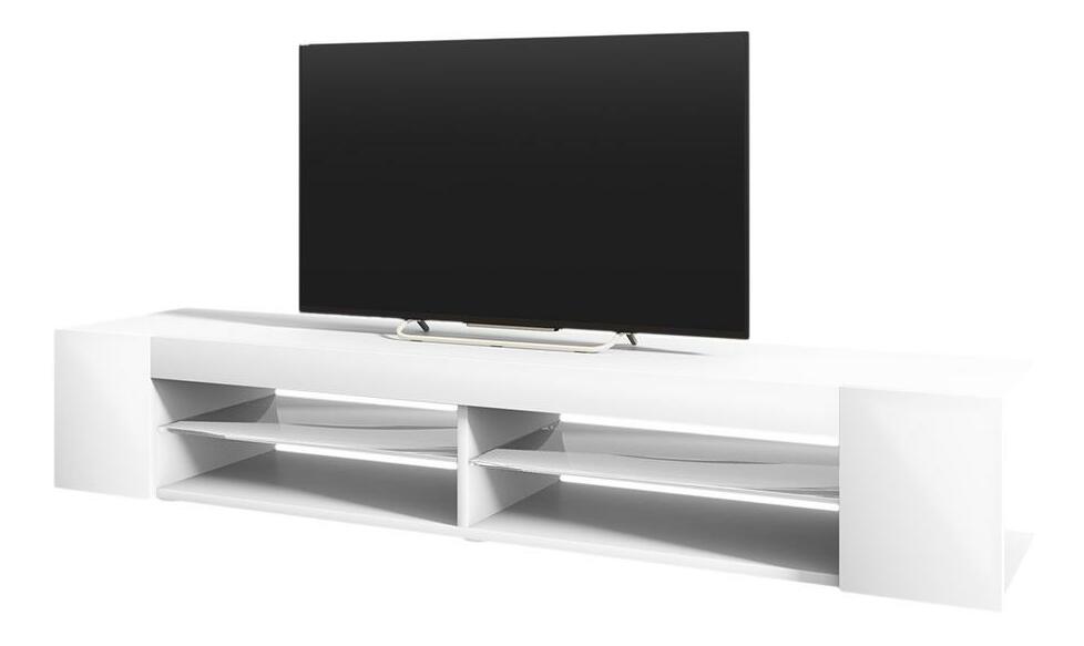 TV skříňka/stolek Monty 180 (s osvětlením) (bílá)