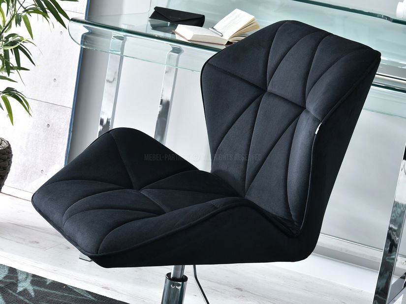 Křeslo Velma M (černá + chromová)