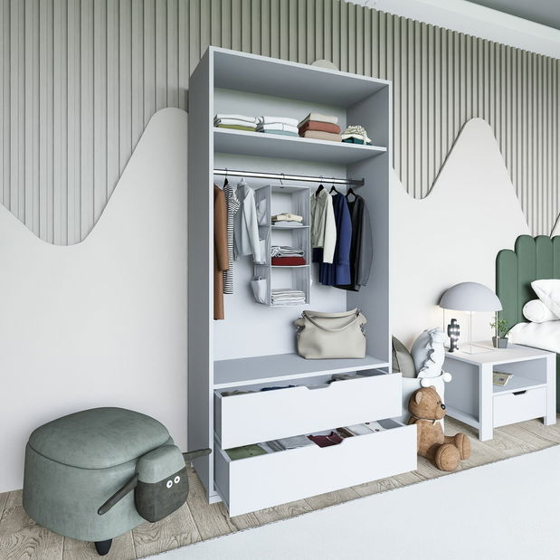 Šatní skříň Gloriana (bílá)