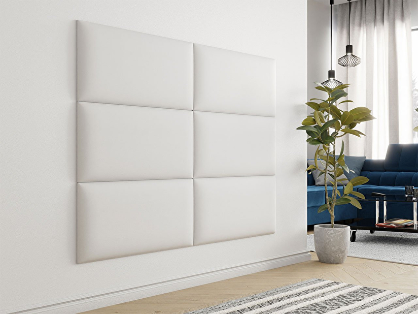 Čalouněný nástěnný panel Pazara 84x42 (ekokůže soft 17 (bílá)