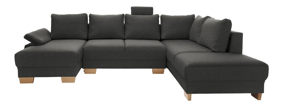 Rohová sedačka Loxy 3 (tmavě šedá) (s úl. prostorem) (L)