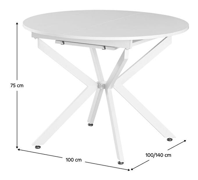 Rozkládací jídelní stůl Amero (bílá) (pro 4-6 osob)