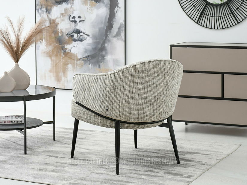 Křeslo Alfredo (béžová + černá)