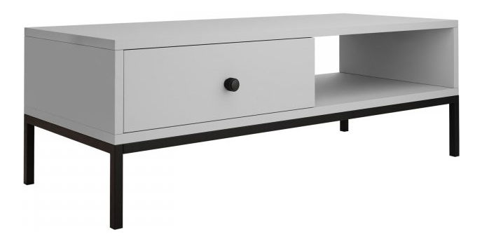 Konferenční stolek Tezarta 1SZ (světle šedá + černá) *bazar