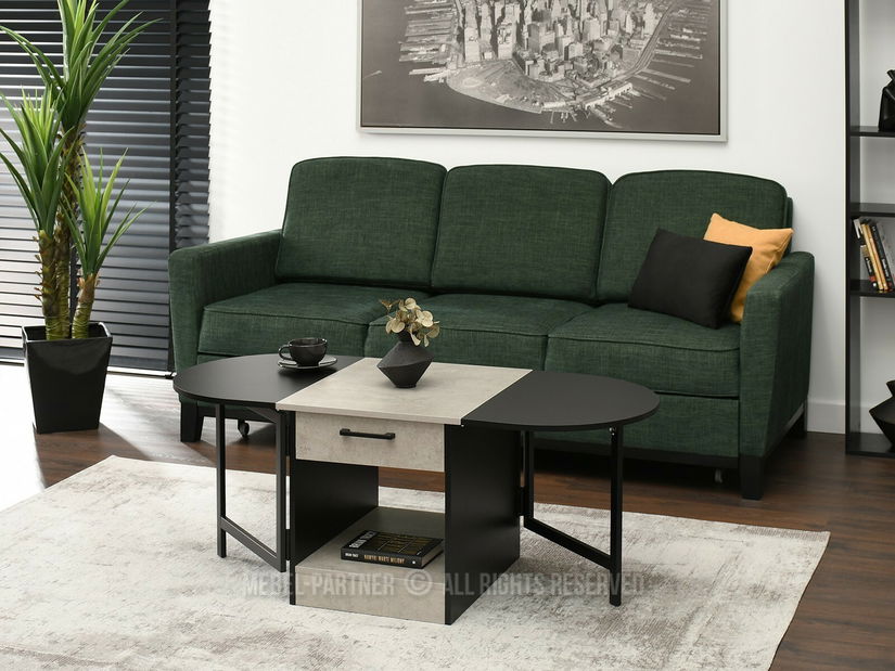 Konferenční stolek Espana (beton + černá)