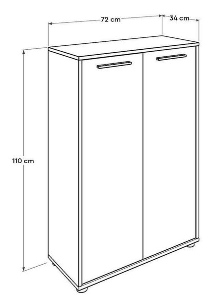 Skříňka Belisu 3 (dub)