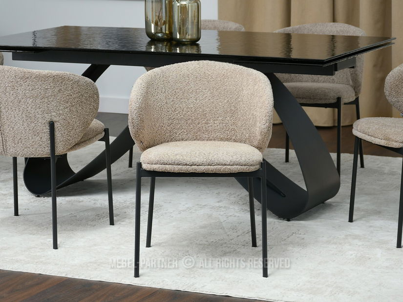 Židle Marleen (tmavobéžová + černá)