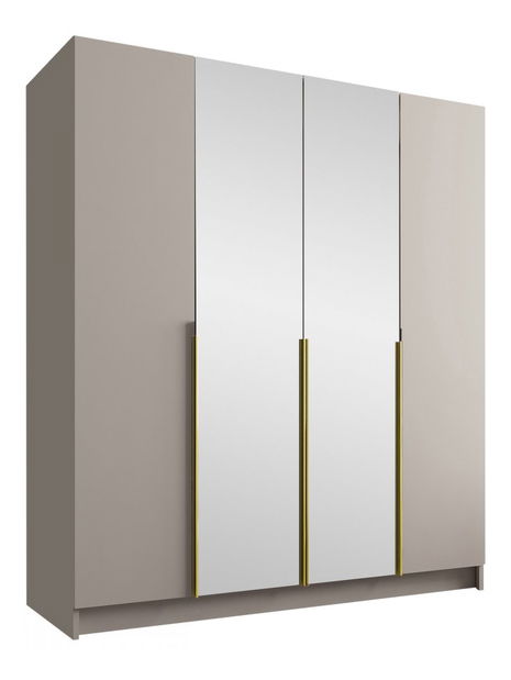 Šatní skříň Sezalos II (černá) (se zrcadlem)