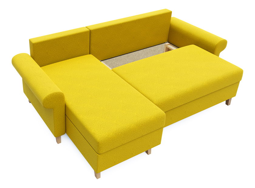 Rohová sedací souprava Ostrol (žultá) (L)