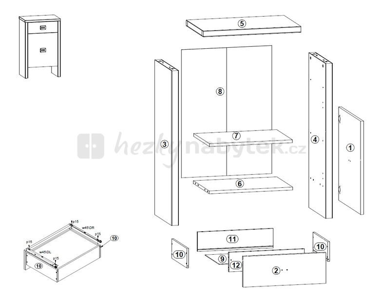 Komoda BRW Maestica KOM1D1S_10_6