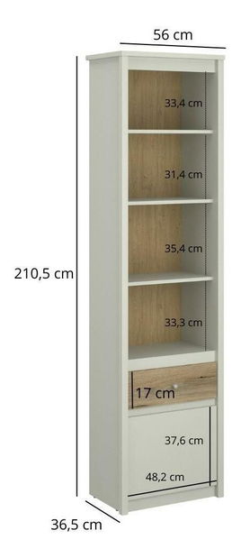 Regál Kodro (kašmír + dub evoke)