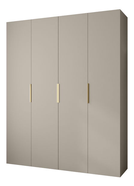 Šatní skříň 200 cm Carmela 40-4 (kašmír + zlatá)