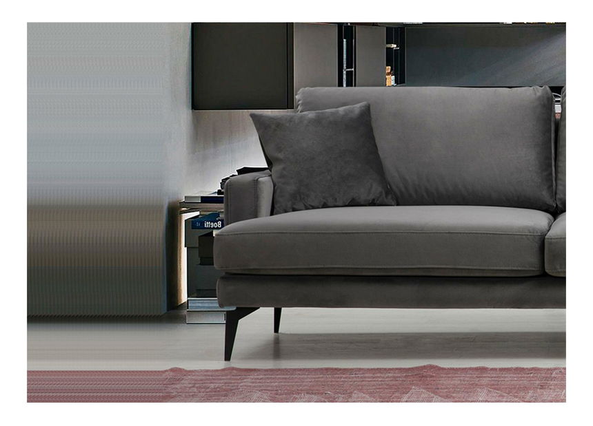 Pohovka trojsedačka Papirolla (šedá + černá)