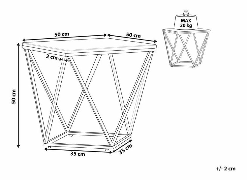 Konferenční stolek MAGNA (černá + zlatá)