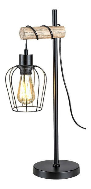 Stolní svítidlo Hadia 5245 (přírodní + černá matná)