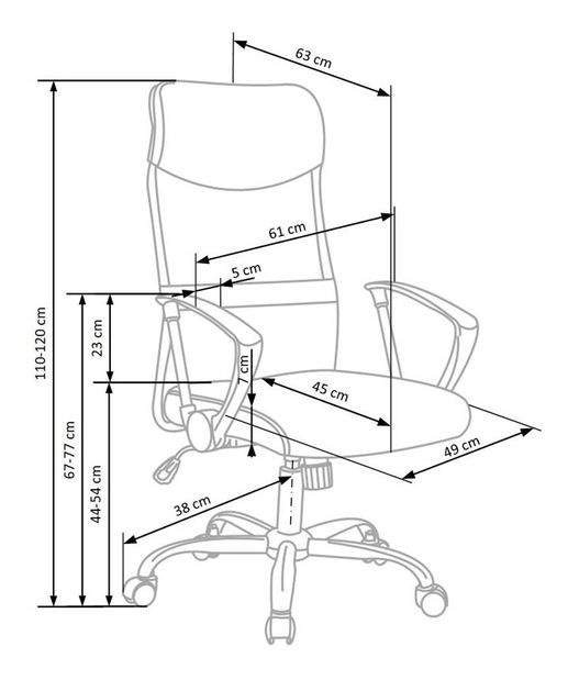 Kancelářská židle Vicky (zelená + černá)