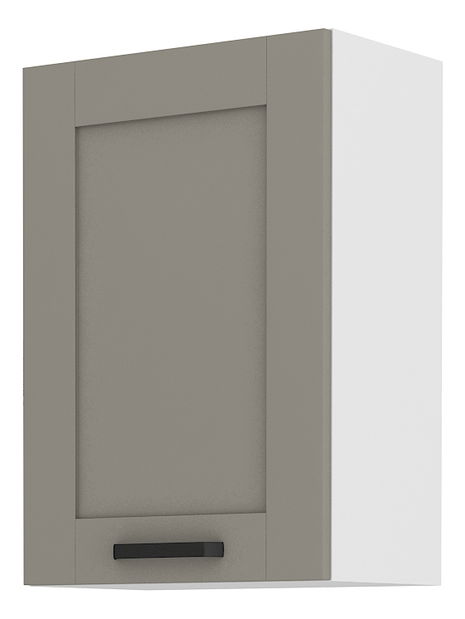 Horní kuchyňská skříňka Lucid 50 G 72 1F (claygrey + bílá)