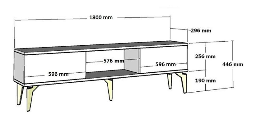  TV stolek/skříňka Sotema 3 (antracit + bílá)