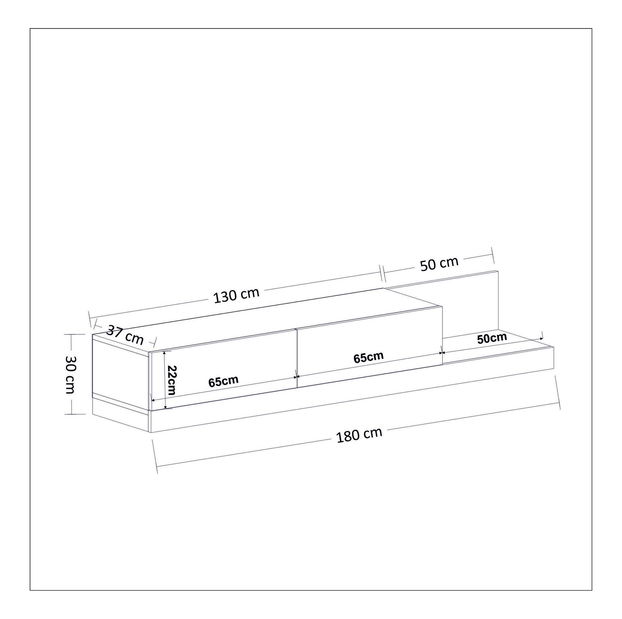 TV stolek/skříňka Kinani (antracit + ořech)